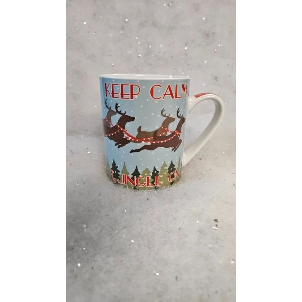 Christmas Coffee Mug Keep Calm & Jingle On | Reindeer